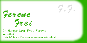 ferenc frei business card